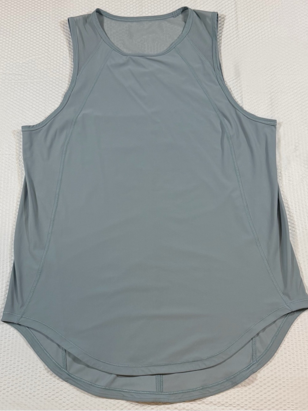 Lululemon Sculpt Tank Women’s Size 8 Blue Grey Mesh Back Running Workout Top